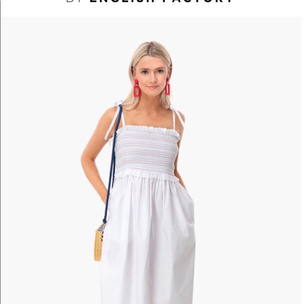 Smoked poplin dress by English Factory. - Picture 4 of 16